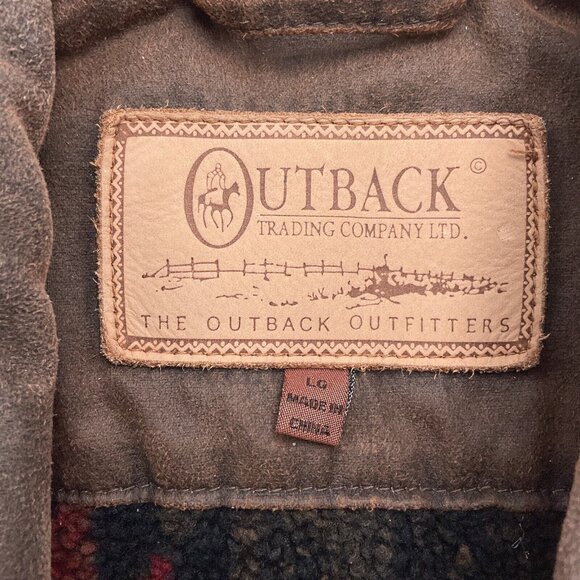 Outback Jacket Women Large Brown Los Mesa Acrylic Southwestern Sherpa Equestrian - Picture 4 of 13